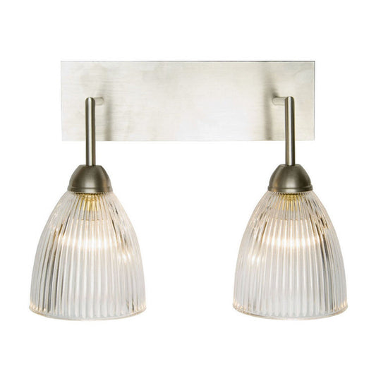 Prismatic Double Elongated Dome Wall Light