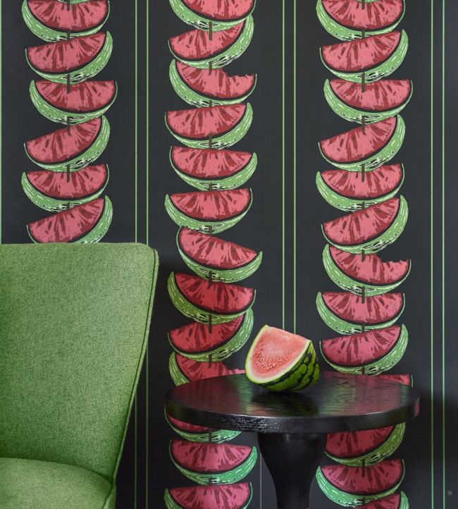 Watermelon Wallpaper - Charcoal - BG1800101 - Barneby Gates