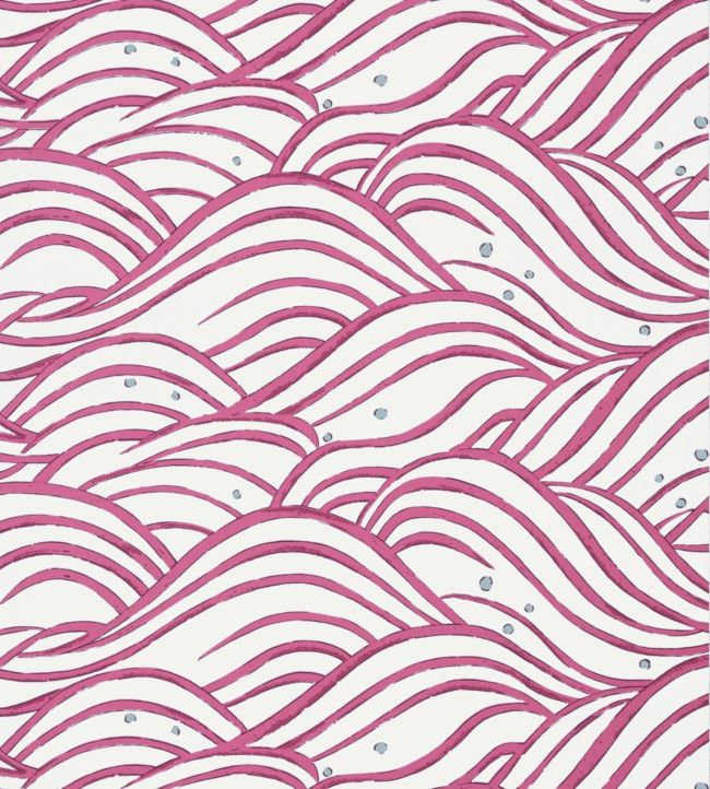 Waves Wallpaper - Fuchsia - AT9877 - Anna French