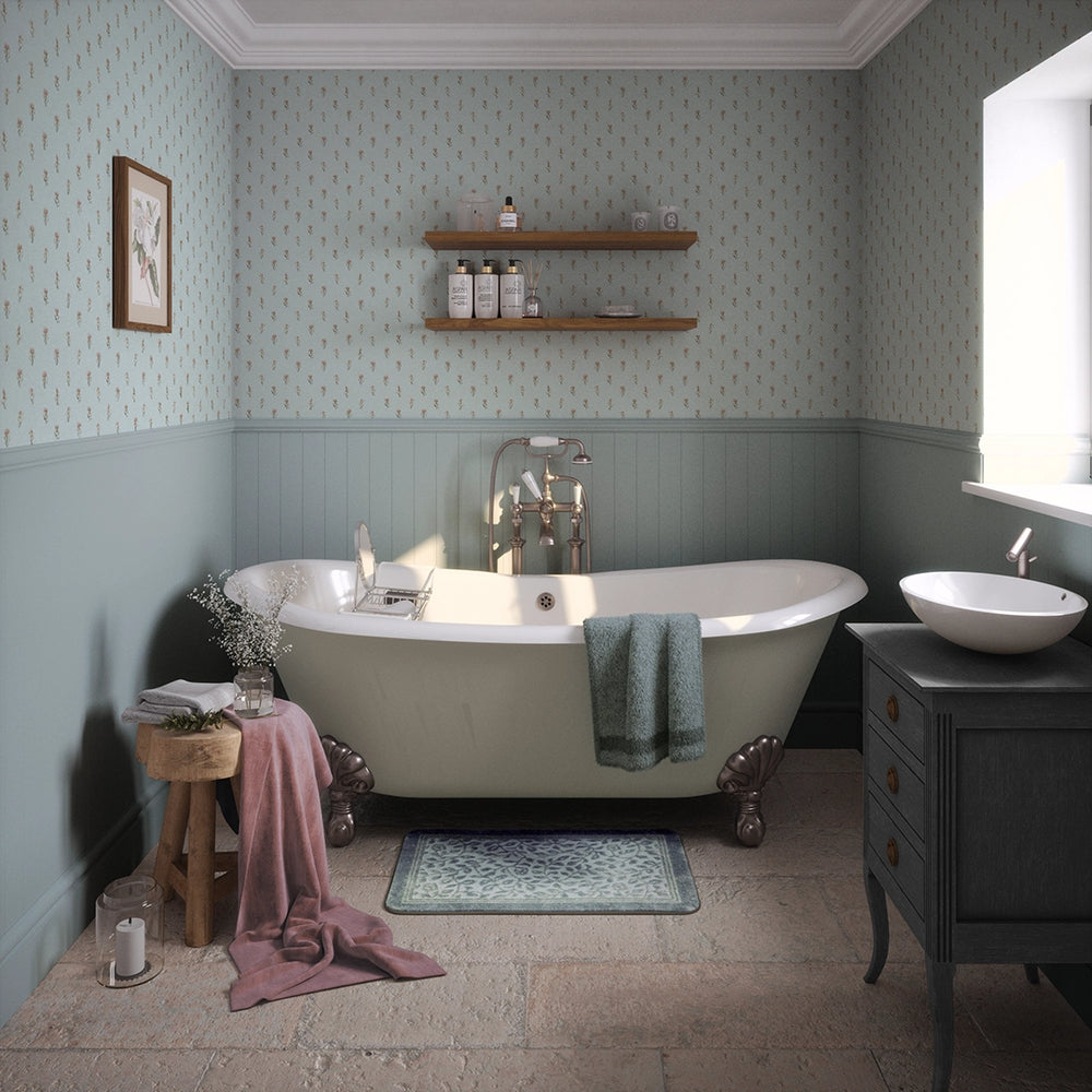 Wee Thistle Wallpaper - Mineral Mist - Lucie Annabel