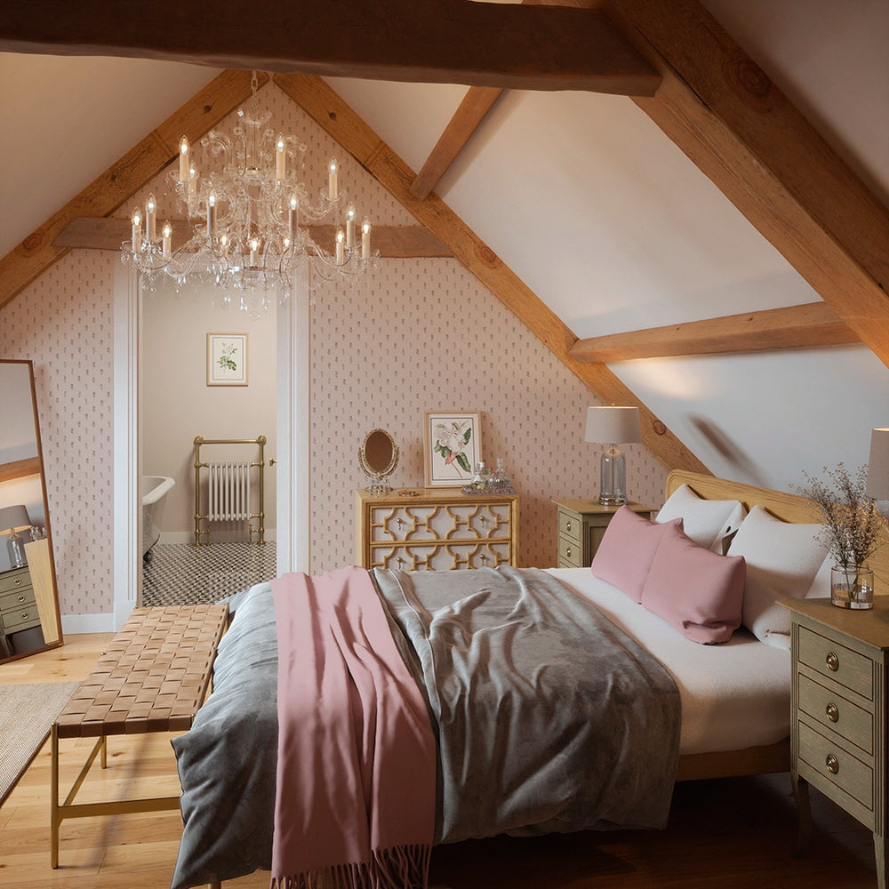 Wee Thistle Wallpaper - Vintage Rose - Lucie Annabel