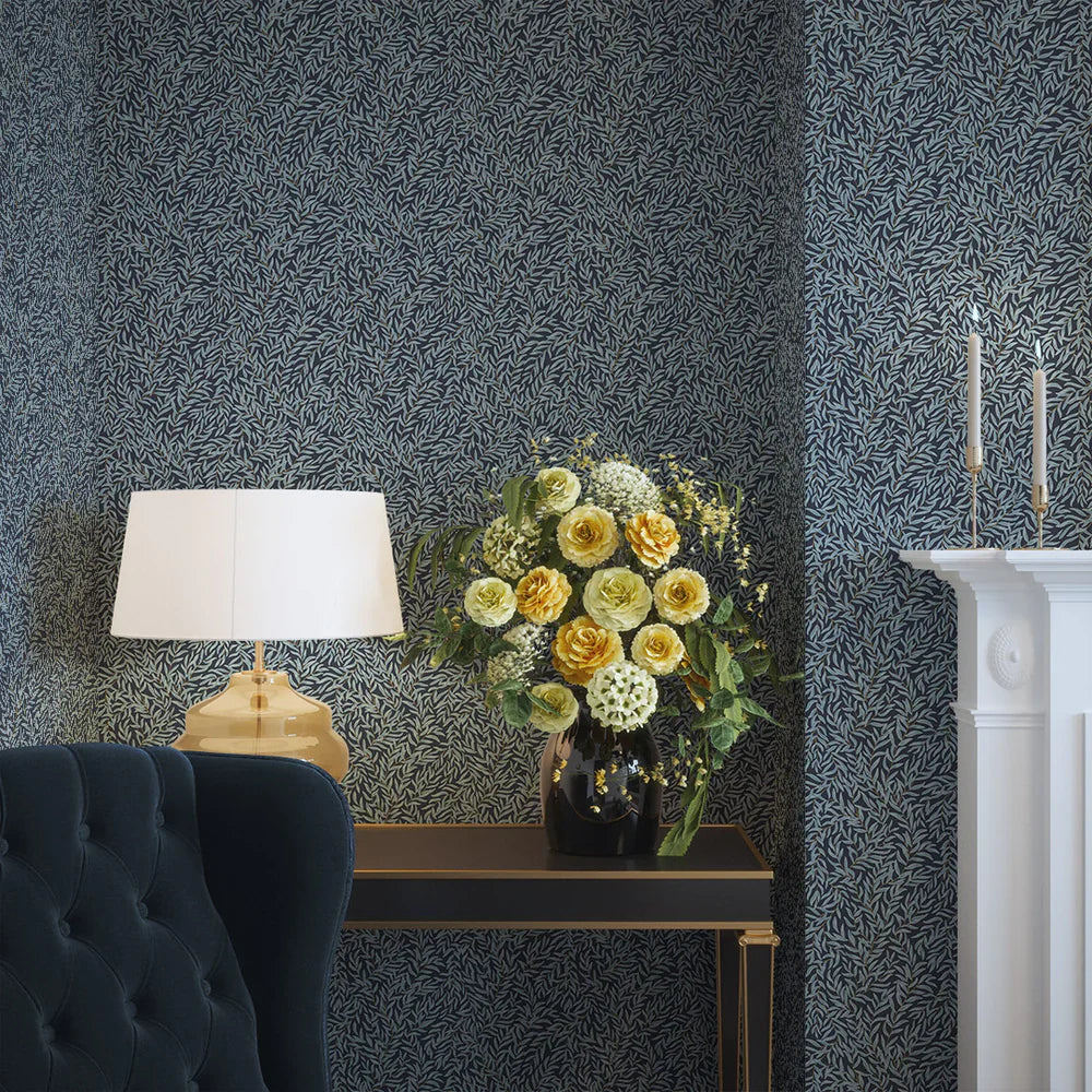 Whimsical Willow Wallpaper - Egyptian Blue & Sky Blue - Lucie Annabel