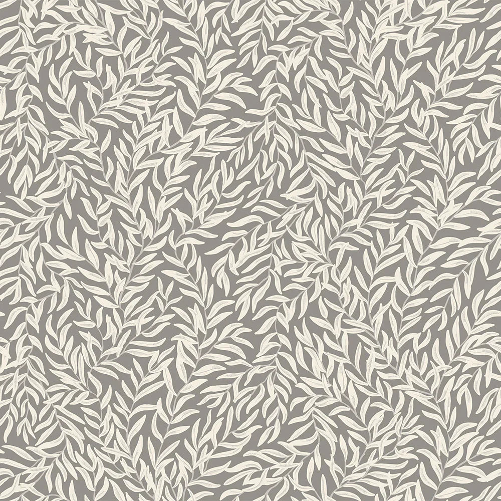 Whimsical Willow Wallpaper - Linen on Earl Grey - Lucie Annabel