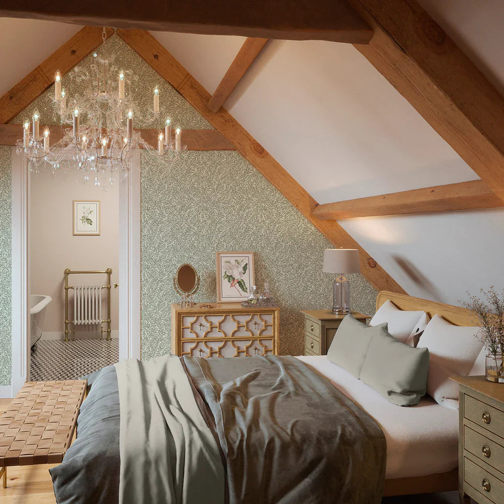 Whimsical Willow Wallpaper - Windsor Cream & Thyme - Lucie Annabel