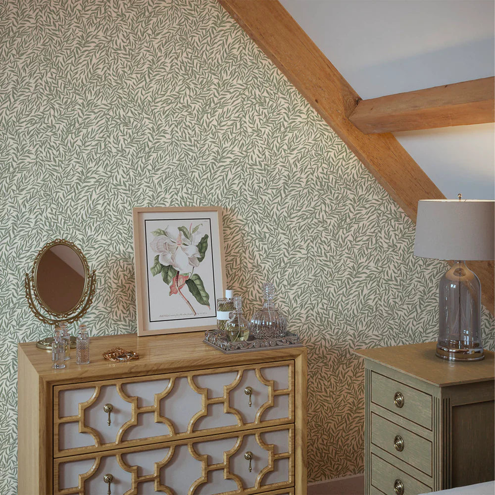 Whimsical Willow Wallpaper - Windsor Cream & Thyme - Lucie Annabel