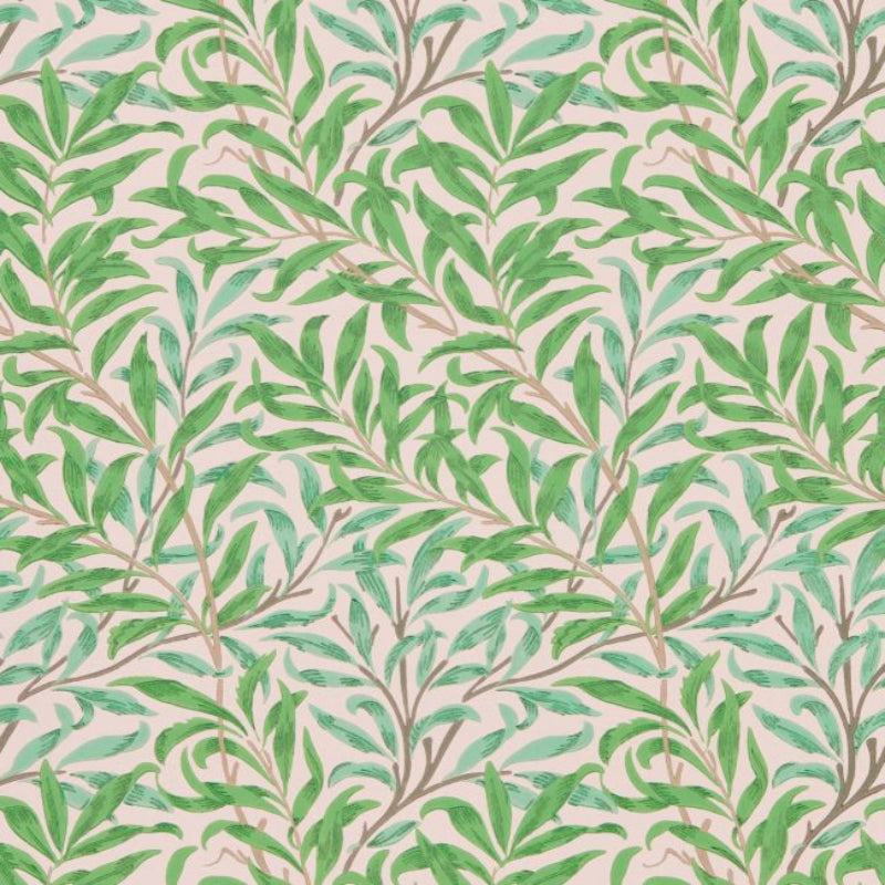 Willow Boughs Wallpaper - Pink/Leaf Green - 216949 - Morris & Co
