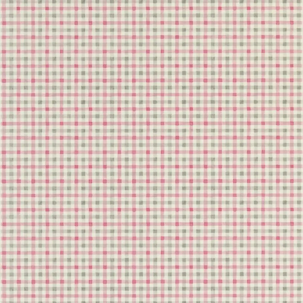 Willow Check Wallpaper - Peony - P587/06 - Designers Guild
