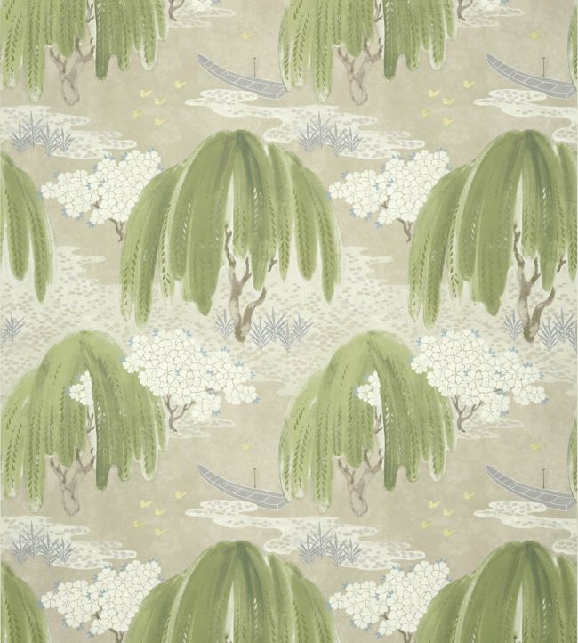 Willow Tree Wallpaper - Beige - AT23106 - Anna French