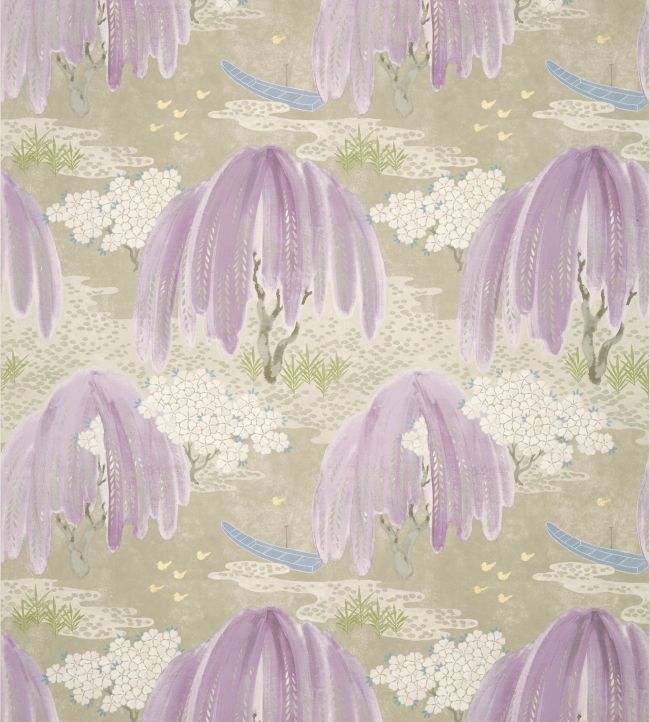Willow Tree Wallpaper - Lavender - AT23107 - Anna French