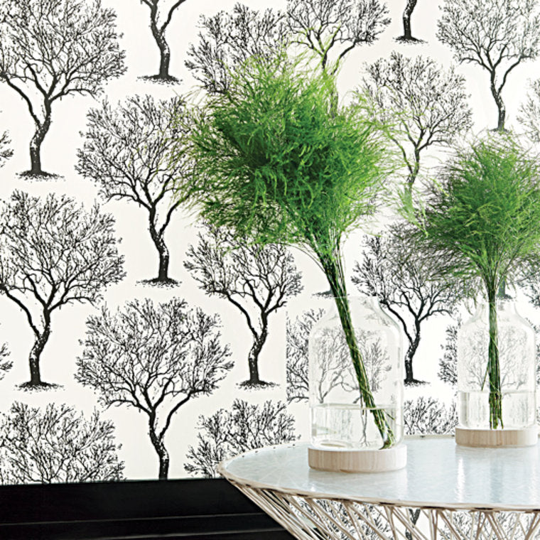 Winfell Forest Wallpaper - Black - Anna French
