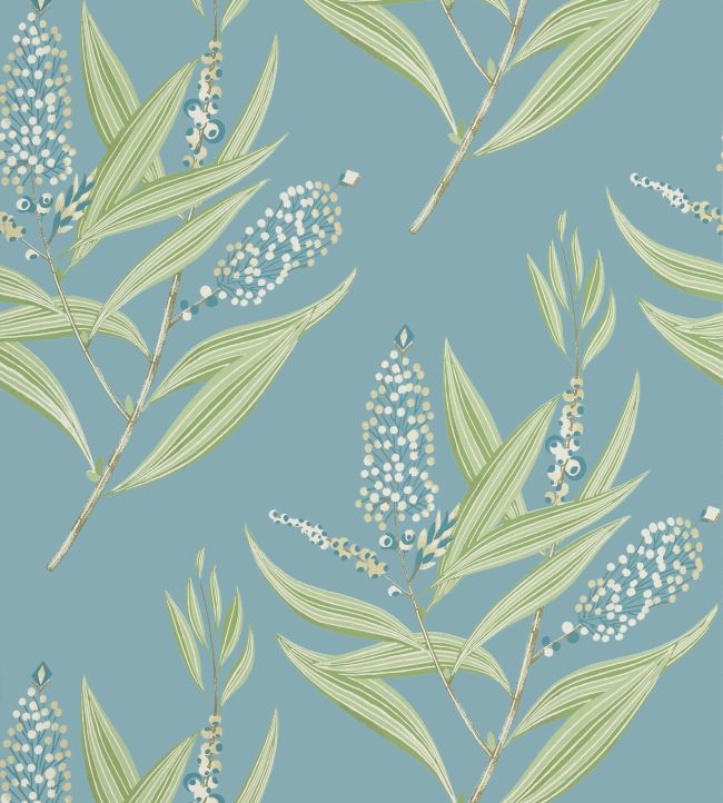 Winter Bud Wallpaper - Teal - AT23136 - Anna French