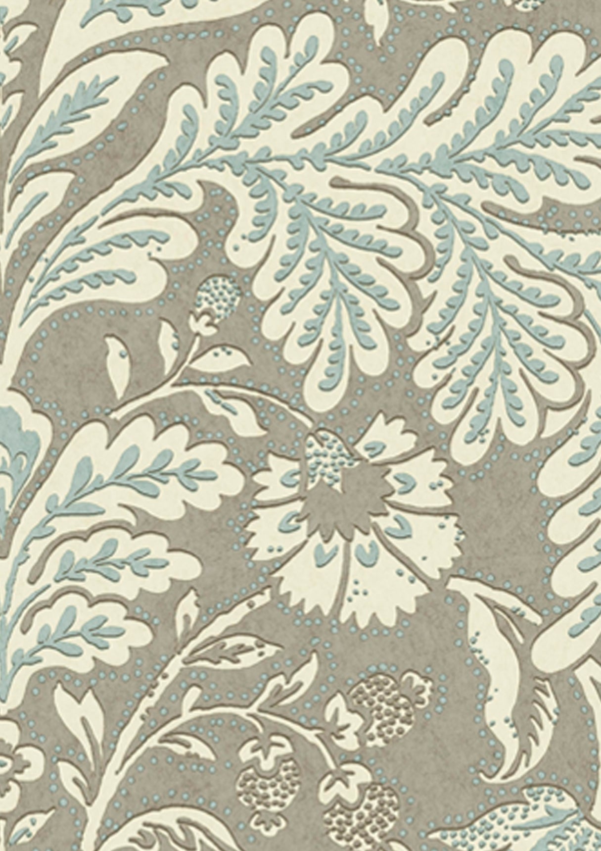 Wykeham Wallpaper - Gray - Lewis & Wood