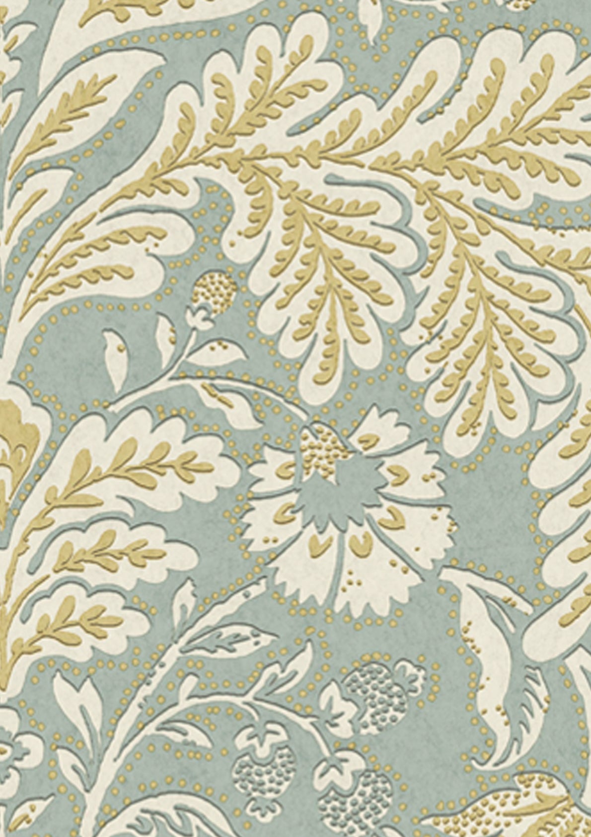 Wykeham Wallpaper - Silver - Lewis & Wood