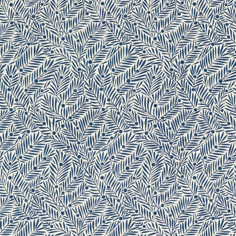 Yew & Aril Fabric - Indigo - 227259 - Morris & Co