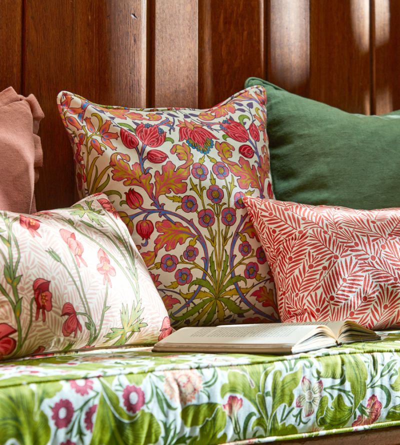 Yew & Aril Fabric - Watermelon - 227226 - Morris & Co