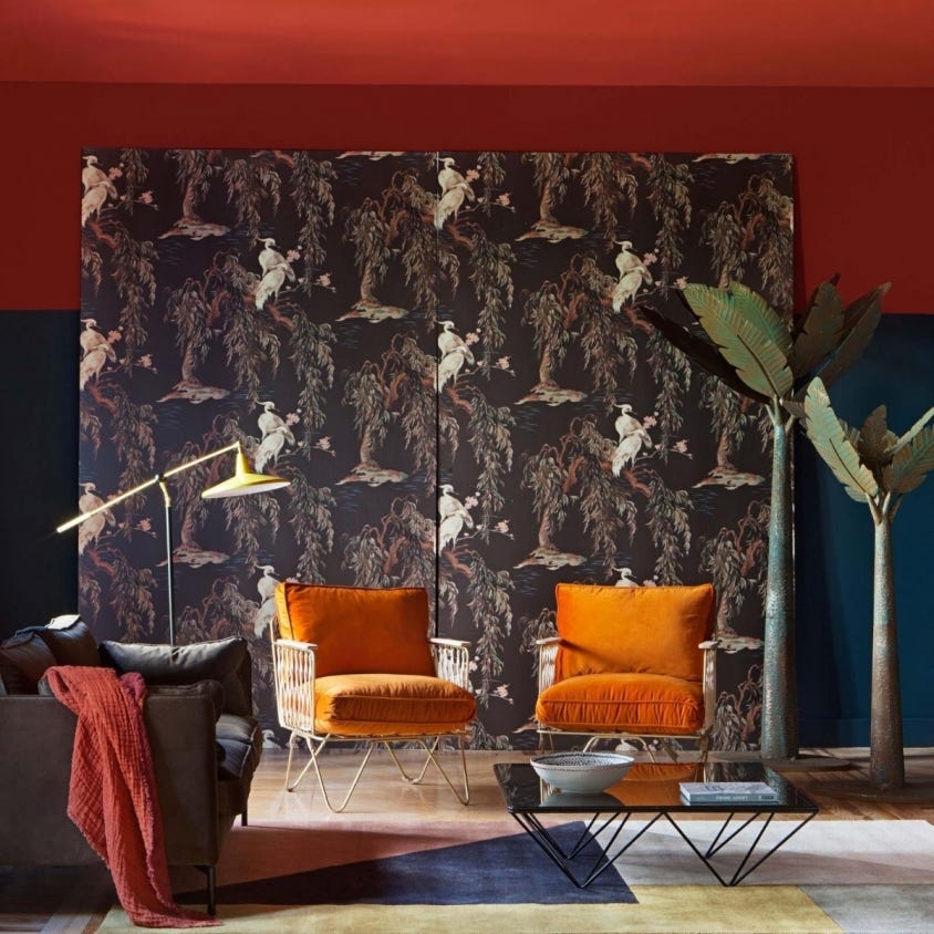 ZEUS Wallpaper - Carob - House of Hackney