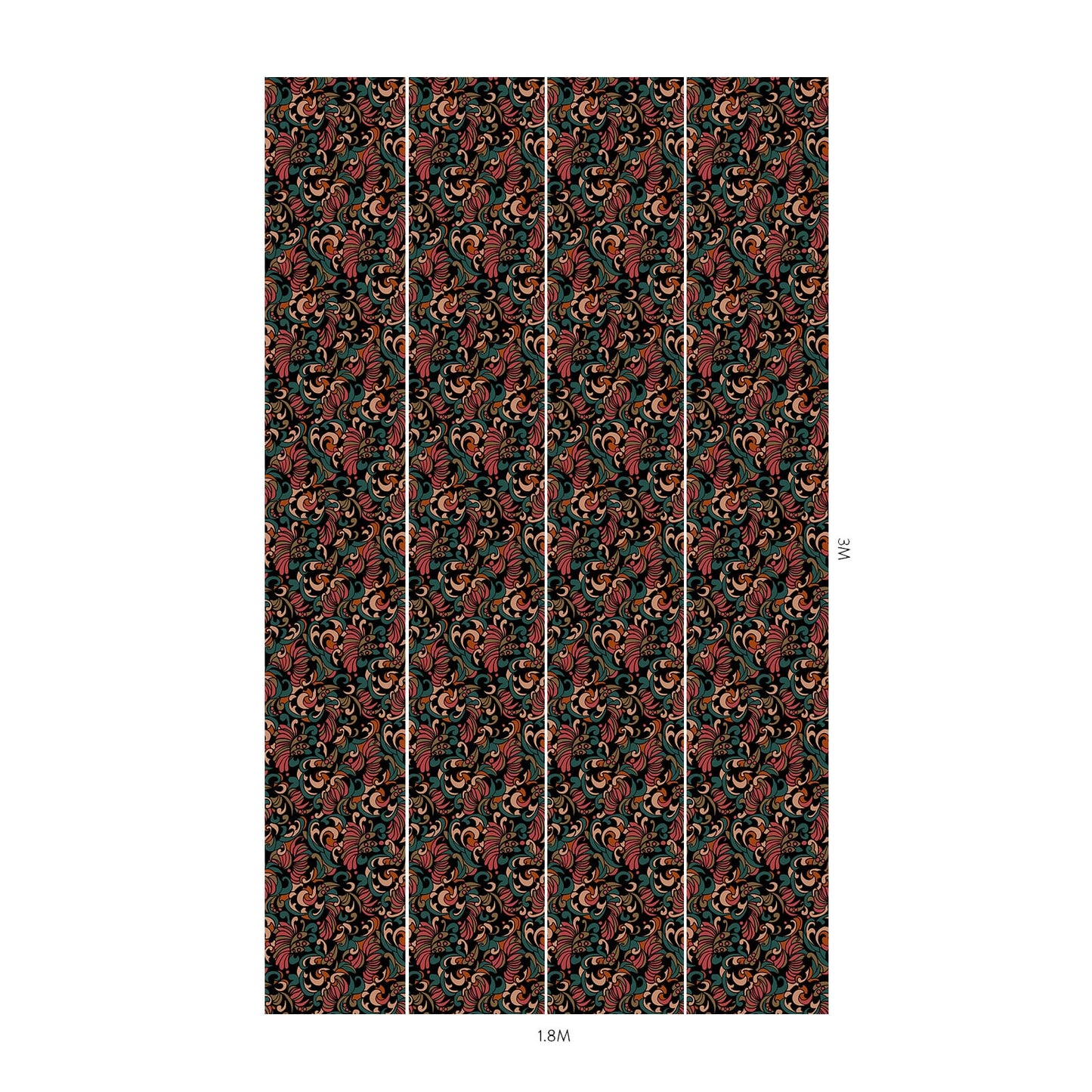 Zennor Wallpaper - Emerald - House of Hackney