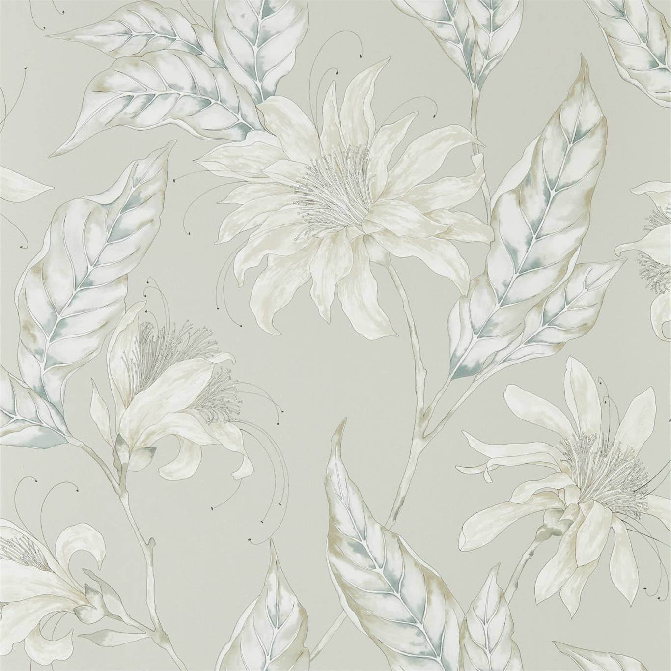 Ananda Wallpaper - Platinum - HMIW112255 - Harlequin - Premier Wallcovering