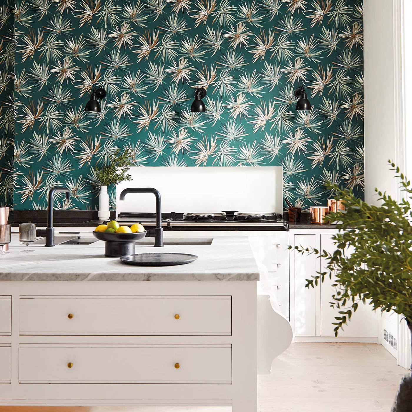 Aucuba Wallpaper - Forest/Copper - HM7W112747 - Harlequin - Premier Wallcovering