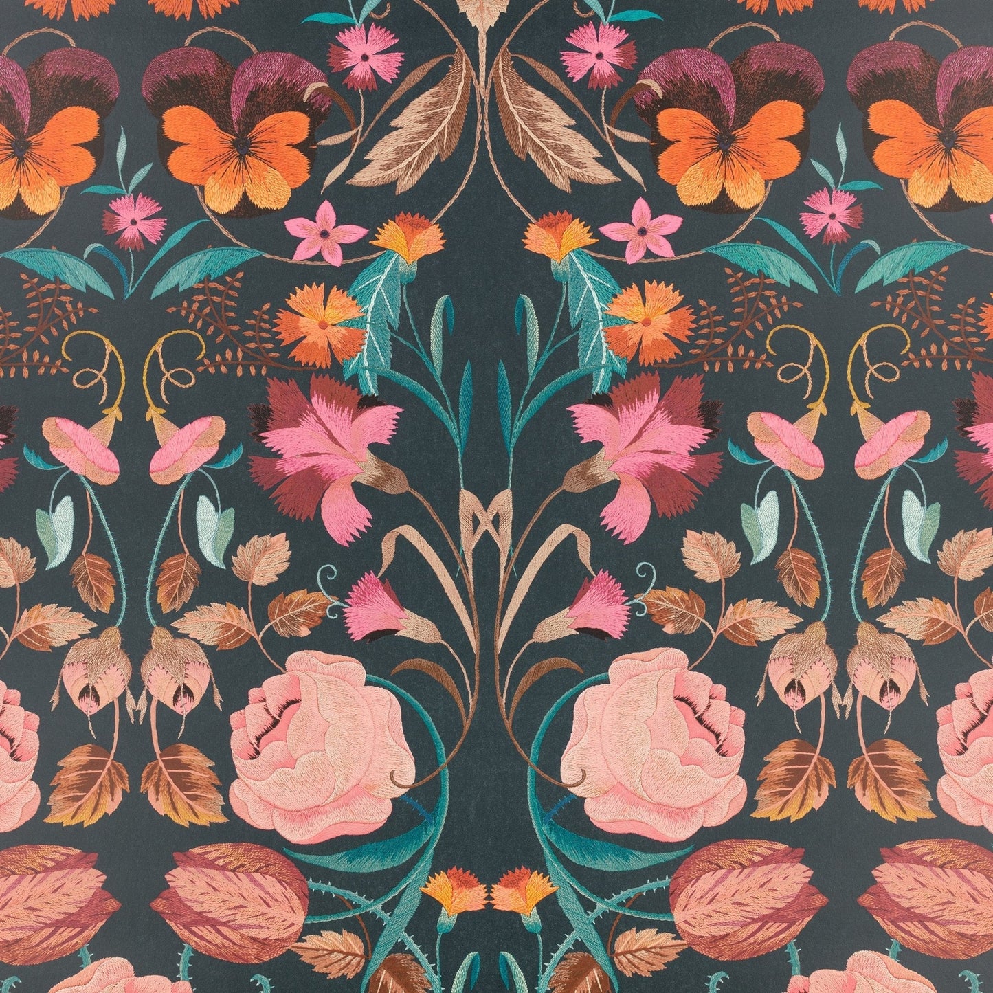 Bonita Matte Wallpaper - Rosa - Romo - Temperley London - W456/02 - Premier Wallcovering