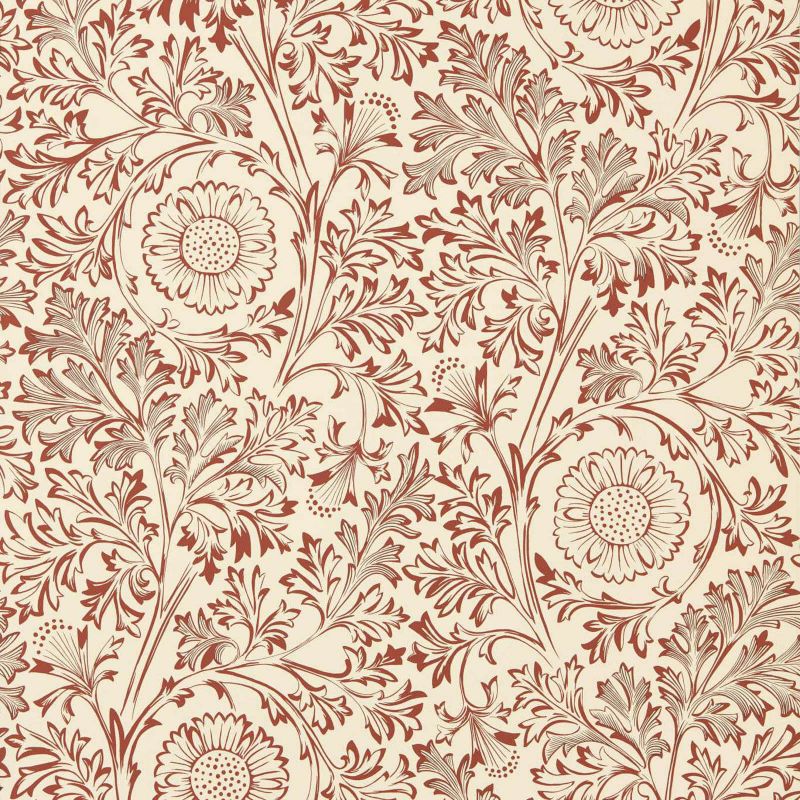 Chamomile Wallpaper - Flax/Madder - Morris & Co - 217587