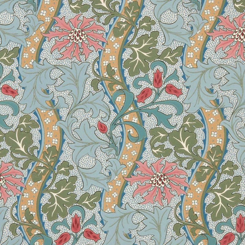 Cornflower Wallpaper - Rose/Woad - Morris & Co - 217582