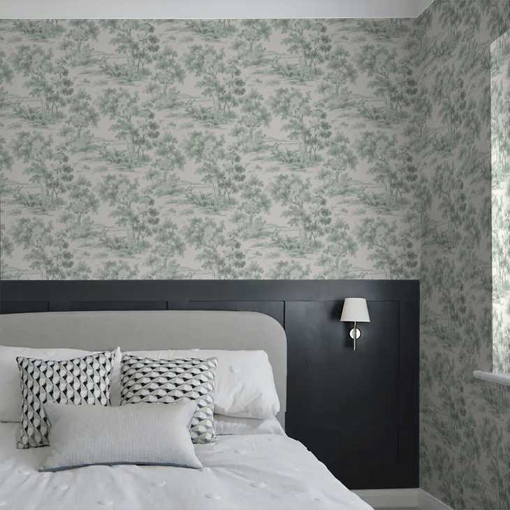 Countryside Morning Wallpaper - Green - Boråstapeter - 7678 - Premier Wallcovering