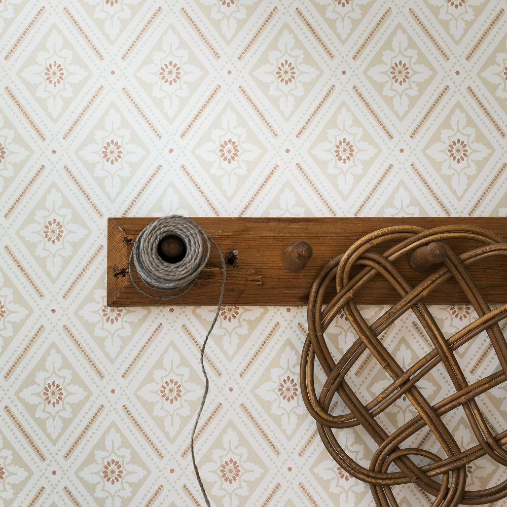 Ester Wallpaper - Beige / Red - Boråstapeter - 7660 - Premier Wallcovering