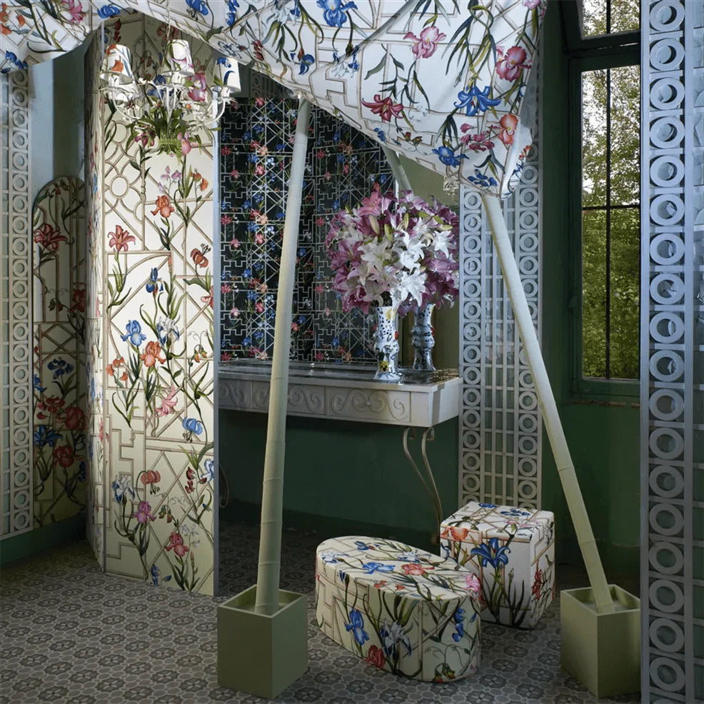 Fretwork Garden Panoramic Wallpaper
