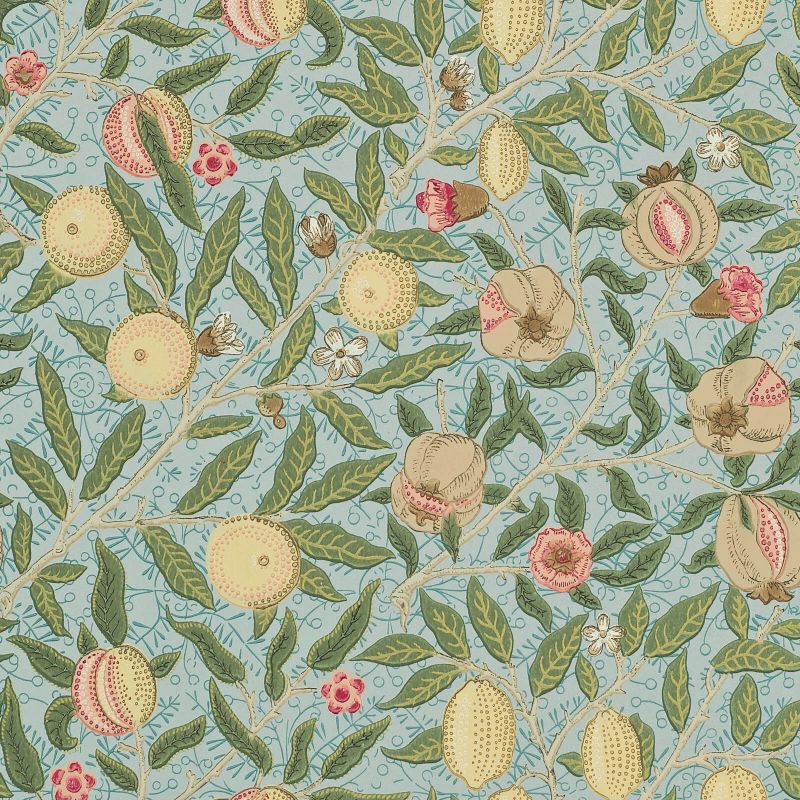 Fruit Wallpaper - Slate/Thyme - Morris & Co - 216819