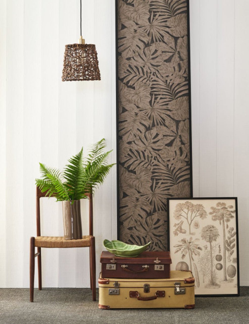 Granada Nicaragua Wallpaper - Noir - Casadeco - 86439434 - Premier Wallcovering