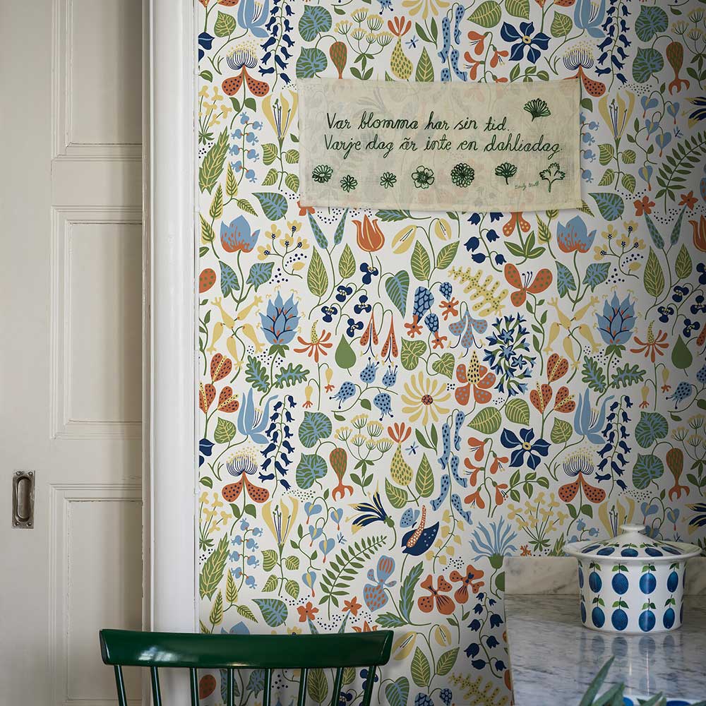 Herbarium Wallpaper - Multi - coloured - Boråstapeter - 1978 - Premier Wallcovering