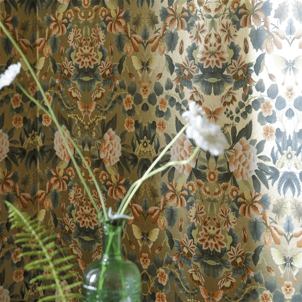 Ikebana Damask Wallpaper - Gold - PDG1156/06 - Designers Guild