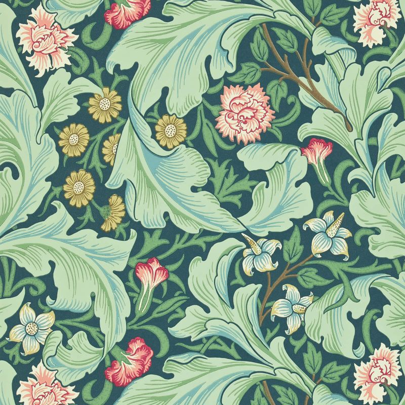 Leicester Wallpaper - Woad/Sage - Morris & Co - 216864