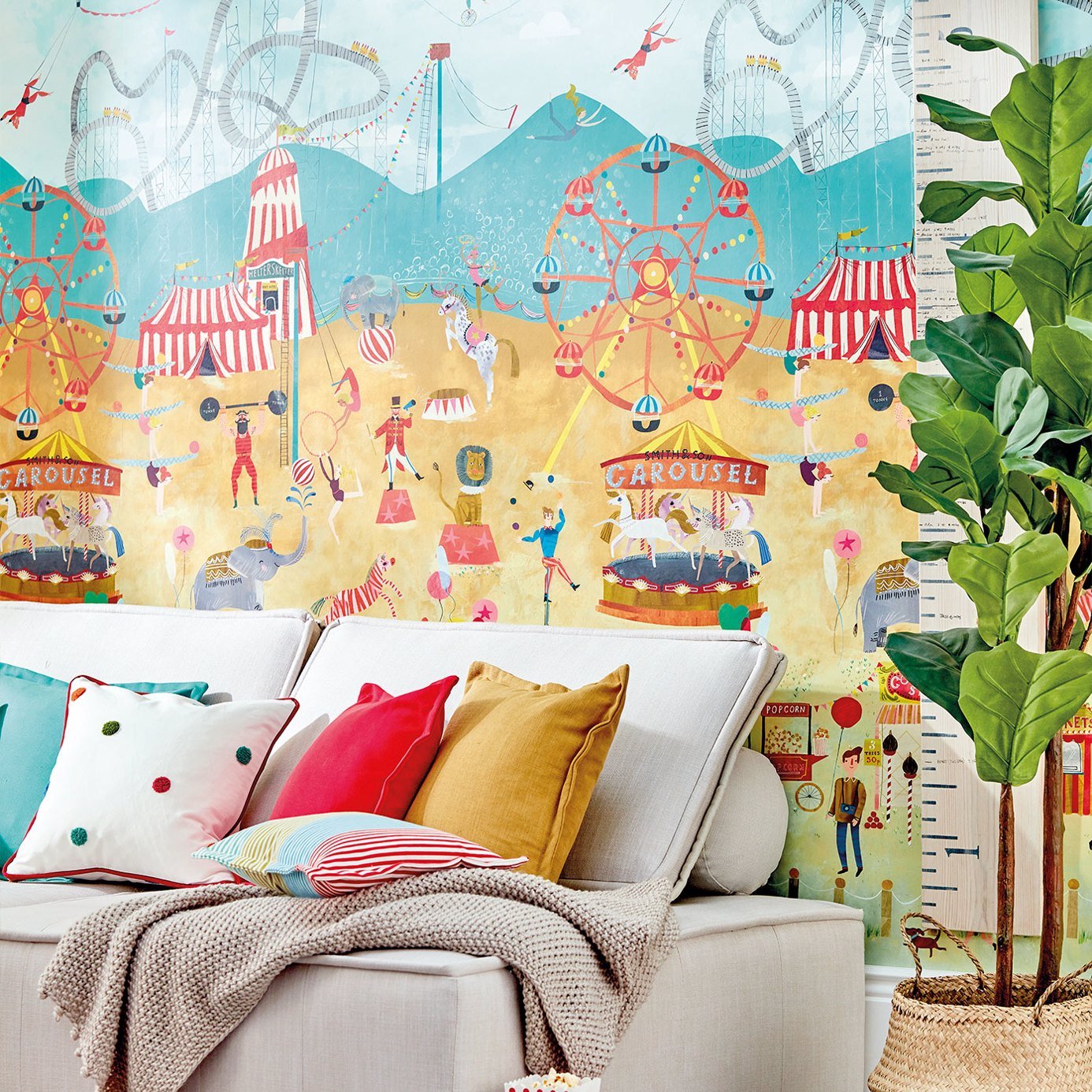 Lifes a Circus Wallpaper - Carousel - Harlequin - HLTF112647 - Premier Wallcovering