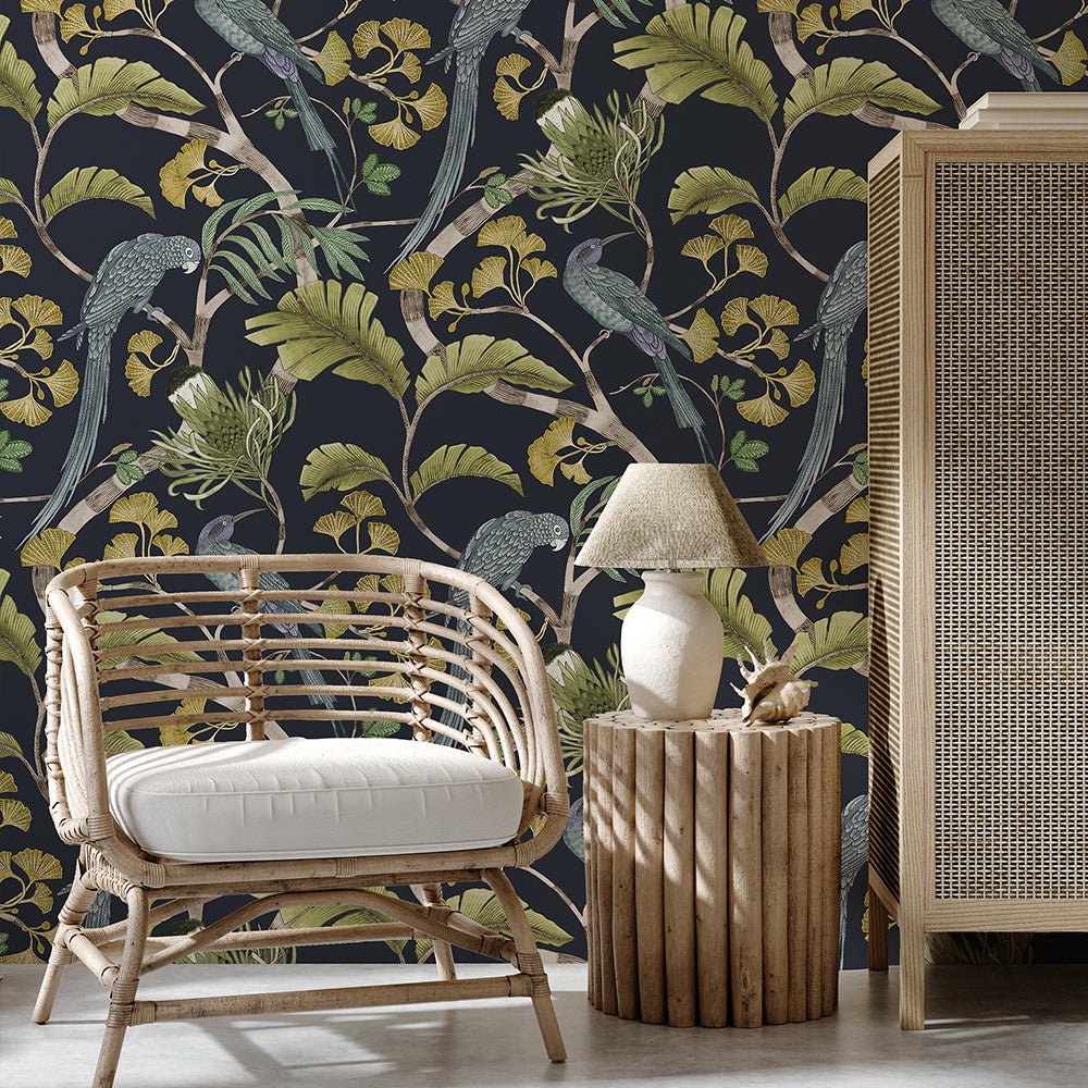Living Branches Wallpaper - Petra and Greens - Josephine Munsey - JMW-100641 - Premier Wallcovering
