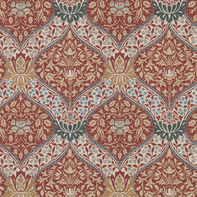 Norbury Wallpaper - Slate/Madder - Morris & Co - 217594