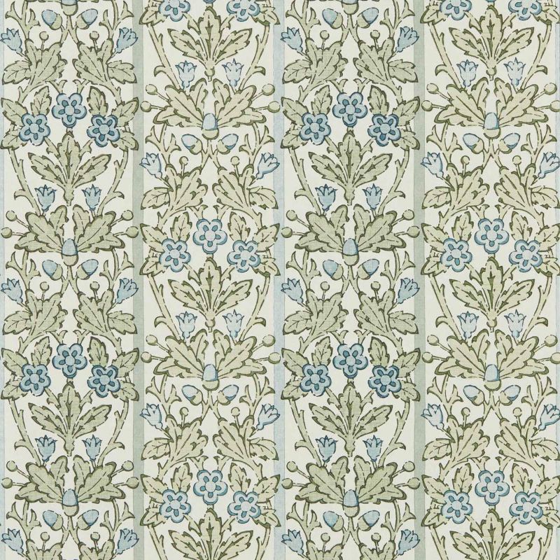 Oak & Blossom Wallpaper - Thyme/Woad - Morris & Co - 217590