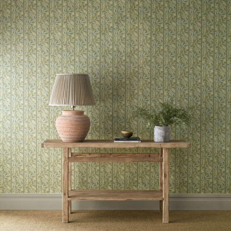 Peony Trellis Wallpaper - Sage - Morris & Co - 217570
