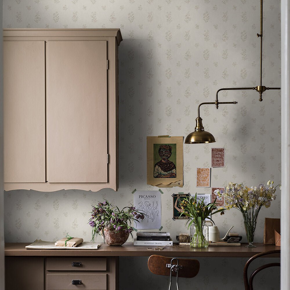 Petit Fleurs Wallpaper - Cream - Boråstapeter - 4265 - Premier Wallcovering