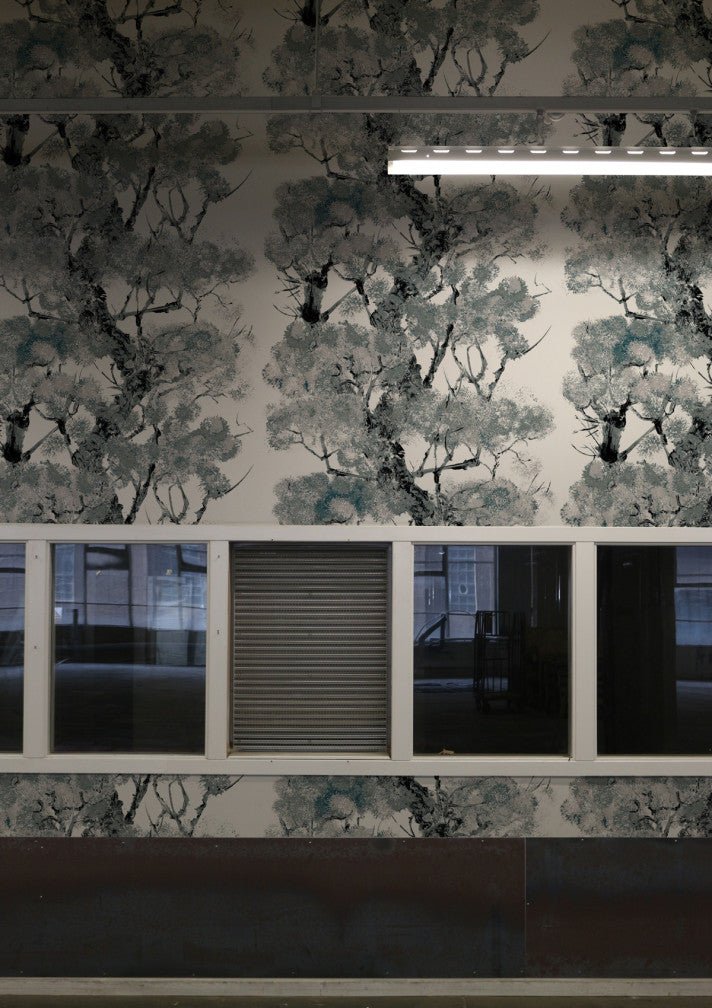 Pinyin Tree Superwide Wallpaper - Grey - Timorous Beasties - DWN/PIN/OBRN/02 - Premier Wallcovering