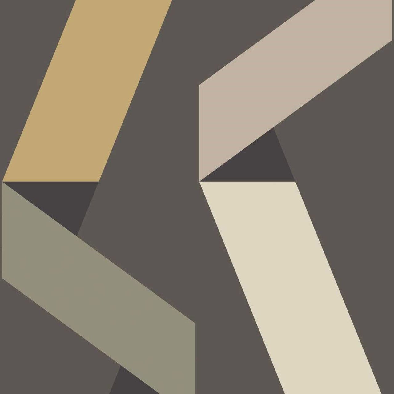 Ribbon Game Color Game Wallpaper - Noir - Casadeco - 200649808 - Premier Wallcovering