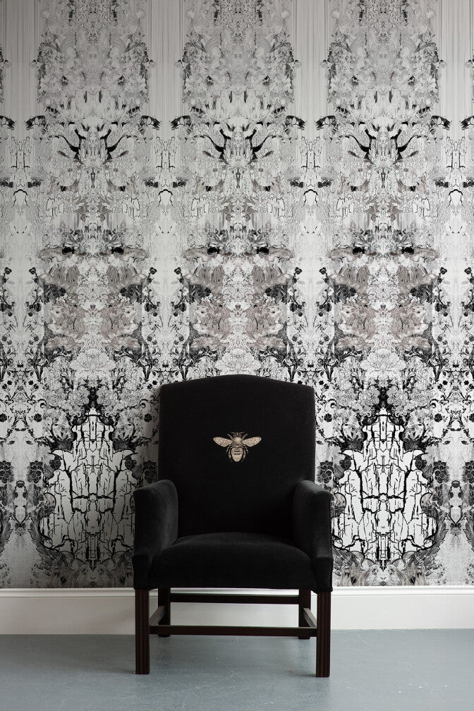 Ripolin Wallpaper Panels - Silver - Timorous Beasties - STCO/RIPP/RNW/01 - Premier Wallcovering