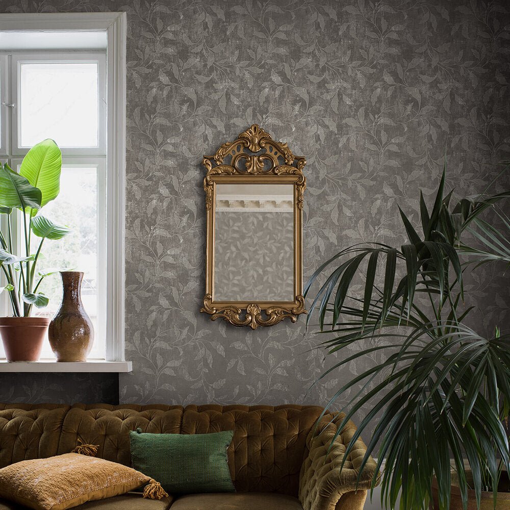 Rosewood Night Wallpaper - Charcoal - Boråstapeter - 4268 - Premier Wallcovering