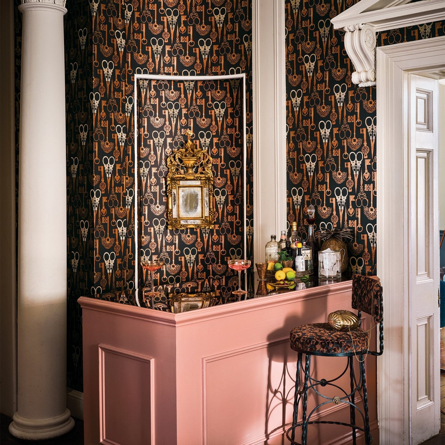 Roxanne Wallpaper - Kohl - Romo - Temperley London - W451/07 - Premier Wallcovering