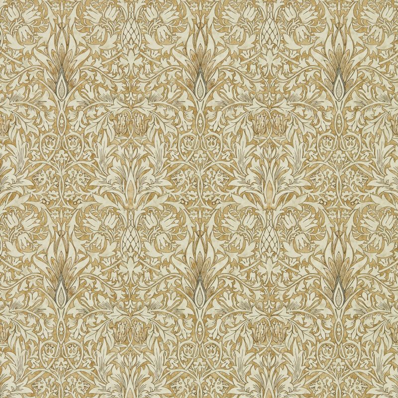 Snakeshead Wallpaper - Gold/Linen - Morris & Co - 216828