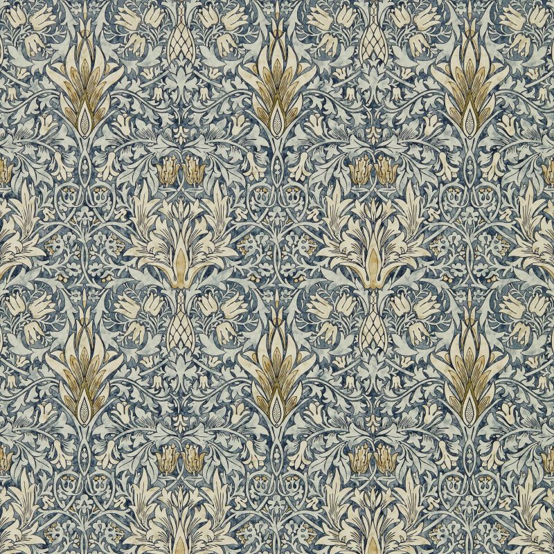 Snakeshead Wallpaper - Indigo/Cumin - Morris & Co - 216812