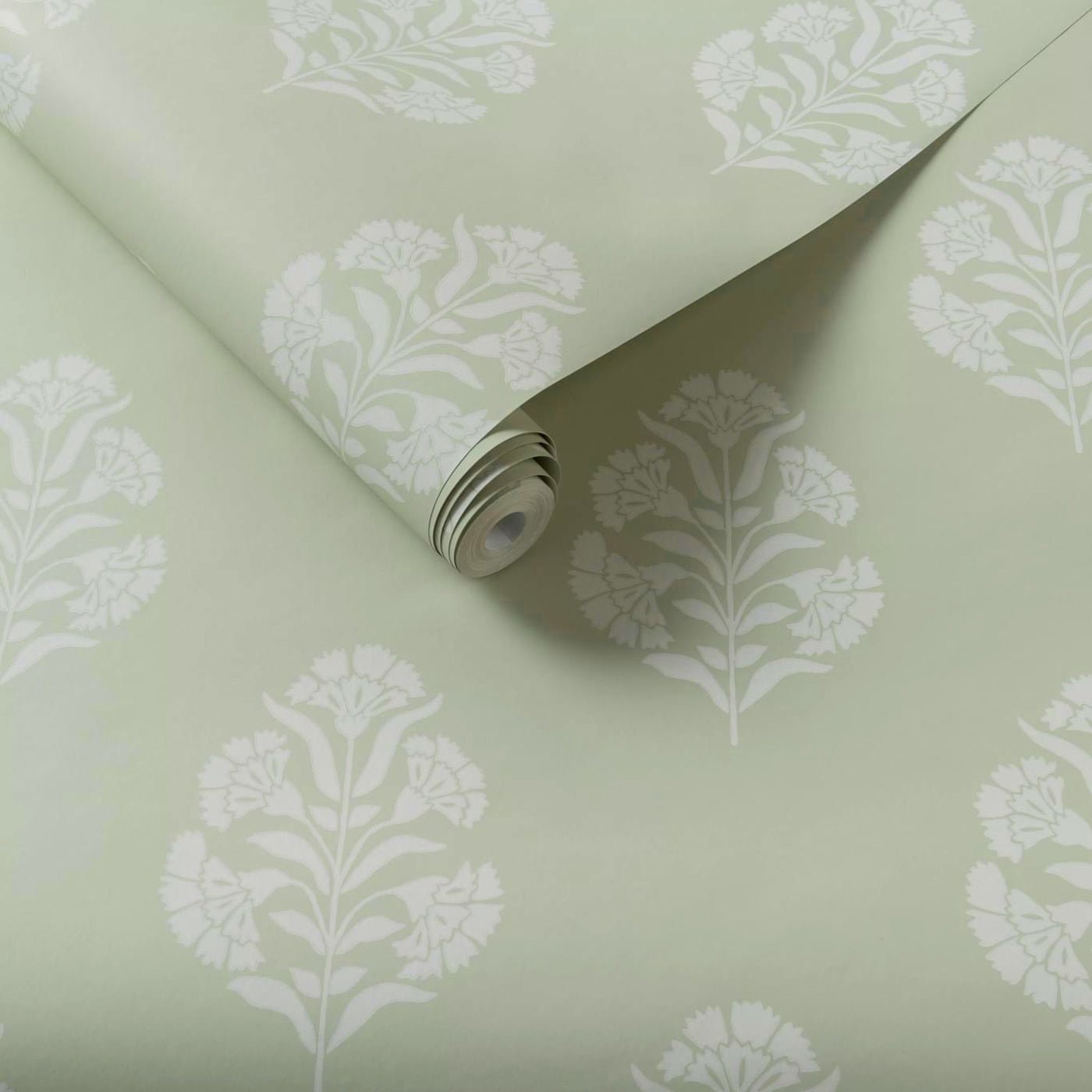 Standen Wallpaper - Sage - Clarke & Clarke - W0199/06 - Premier Wallcovering