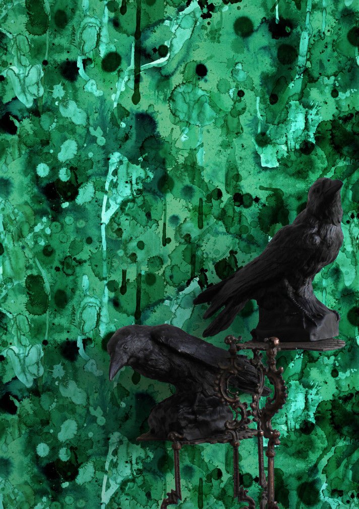 Storm Blotch Superwide Wallpaper - Green - Timorous Beasties - ROR/SBLO/OBRN/04 - Premier Wallcovering