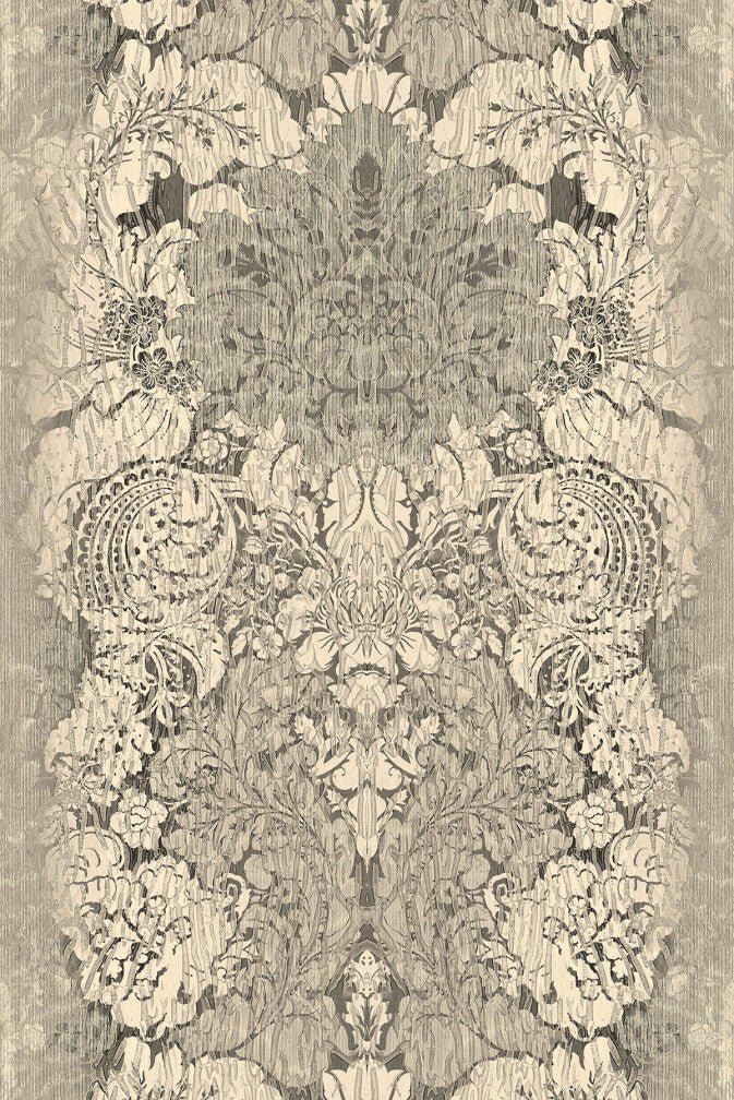 Studio Damask Wallpaper - Grey - Timorous Beasties - ROR/SDAM/TAKI/04 - Premier Wallcovering